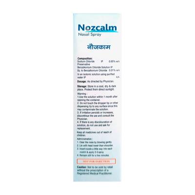 Nozcalm Nasal Drops 20ml - Nasal Congestion-Nas