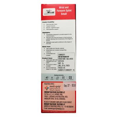 Med-e Move Wrist and Forearm Splint (S) - Left - Hand/Wrist Supports