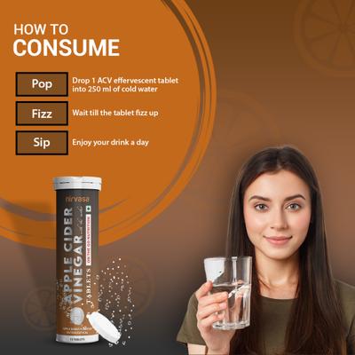 Nirvasa Apple Cider Vinegar with Mother Tablet - Apple Burst Flavour (Pack of 4 x 15's) 1's - Apple Cider Vinegars