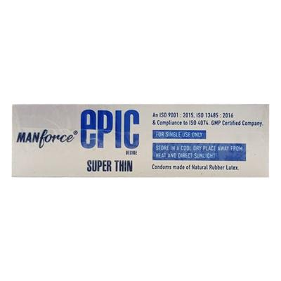 Manforce Epic Desire Super Thin Condoms - Skin Chocolate 3's - Plain/Flavoured Condoms