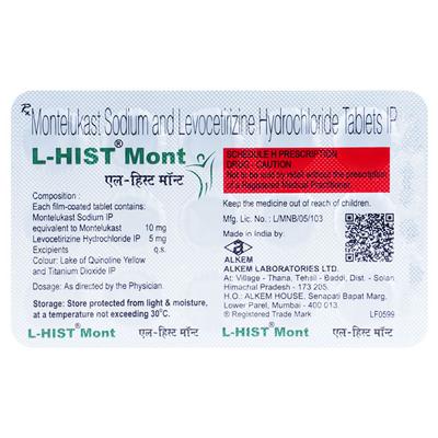 L HIST MONT Tablet 15's - Allergies-Ant