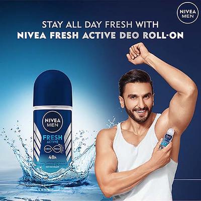 Nivea Men Roll On Deodorant - Fresh Active 50 ml - Men Deodorants/Roll-Ons