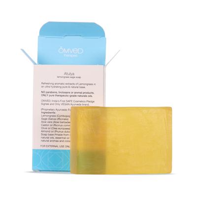 Omved Atulya Lemongrass Sage Soap - Normal/Dry Skin 100 gm - Soaps