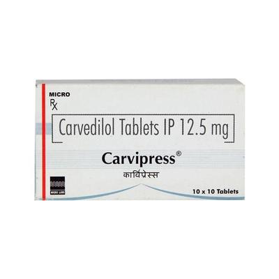 Carvipress 12.5mg Tablet 10'S - Hypertension-Bet