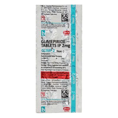 Glimp 2mg Tablet 10'S (N) - Diabetes-Ant