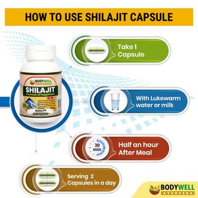 Bodywell Shilajit 500 mg Veg Capsule 60's - Pure Herbs