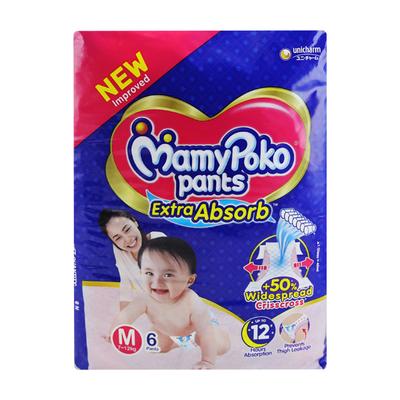 MamyPoko Extra Absorb Diaper Pants (M) 6's - Diapers & Wipes