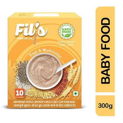 Fil's Organic Baby Cereal With Ragi & Multimillet 300 gm - Baby And Infant Supplements