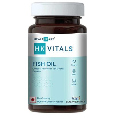 Healthkart HK Vitals Fish Oil 1000 mg Capsules 90's - Omega Fish Oil Fatty Acids