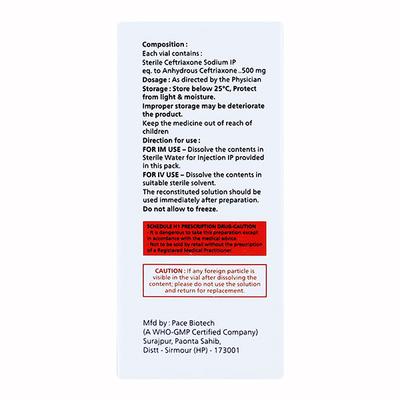 CEFMAC 500mg Injection 1's - Bacterial Infections-Cep