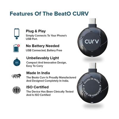 BeatO Curv Blood Glucose Test Strips 50's - Blood Glucose Monitors/Strips