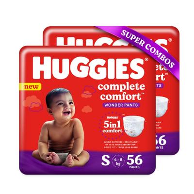Huggies Complete Comfort Wonder Diaper Pants (S) (Pack of 2 x 56's) - Diapers & Wipes