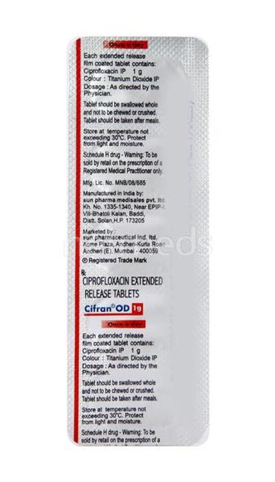 Ciprofloxacin 1000mg online