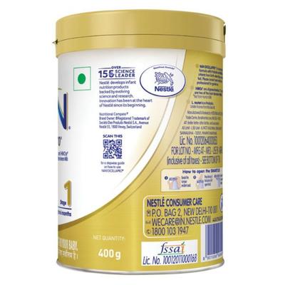 Nestle Nan Excellapro 1 (Upto 6 Months) Powder - Tin 400 gm - Baby And Infant Supplements