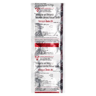 TELMIPIL BETA 25mg Tablet 10's - Hypertension-Ana