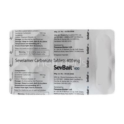 Sevbait 400mg Tablet 10'S - Poisoning/Overdose-Ant