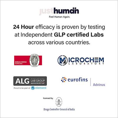 Just Human 24 Hour Protection Hand Sanitizer (Pack of 2 x 100 ml) - Hand Sanitizer