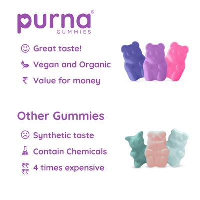 Purna Gummies Melatonin Wild Berry Flavor Gummies for Sleep Well and Reduced Stress 30's - Mental Health
