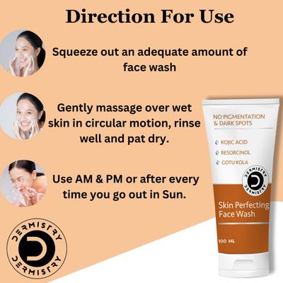 Dermistry Pigmentation & Dark Spots Skin Perfecting Kojic Acid Face Wash 100 ml - Face Washes