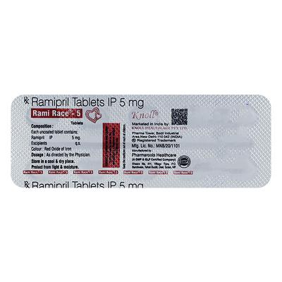 RAMI RACE 5mg Tablet 10's - Hypertension-ACE