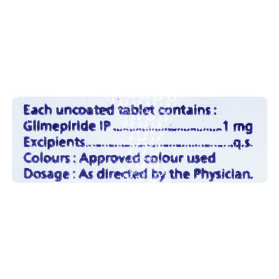 GLIMETAG 1mg Tablet 10's - Diabetes-Ant