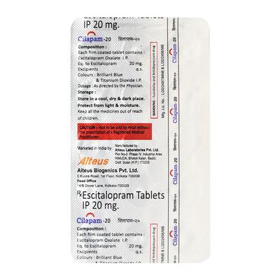 CILAPAM 20 Tablet 15's - Depression-Ant