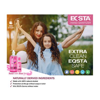 Eqsta Hand Sanitizer - Rose with Aleovera 500 ml - Hand Sanitizer