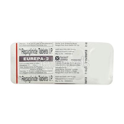 Eurepa 2mg Tablet 10'S - Diabetes-Ant