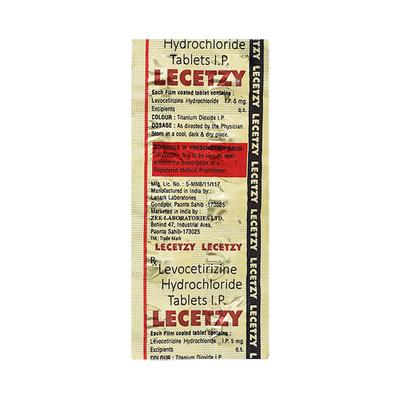 LECETZY 5mg Tablet 10's - Allergies-Ant