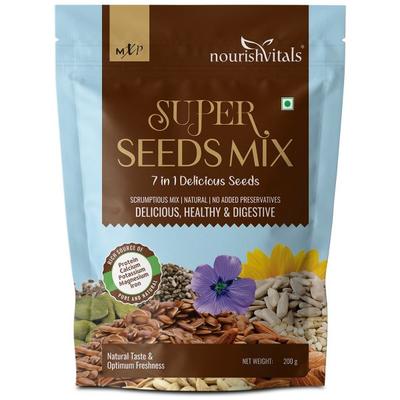 NourishVitals 7 in 1 Super Seeds Mix 200 gm - Nutritional Bars