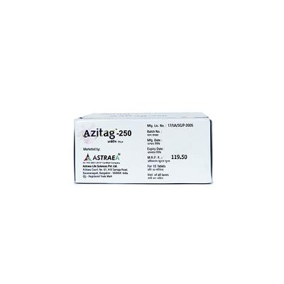 AZITAG 250 Tablet 10's - Bacterial Infections-Mac