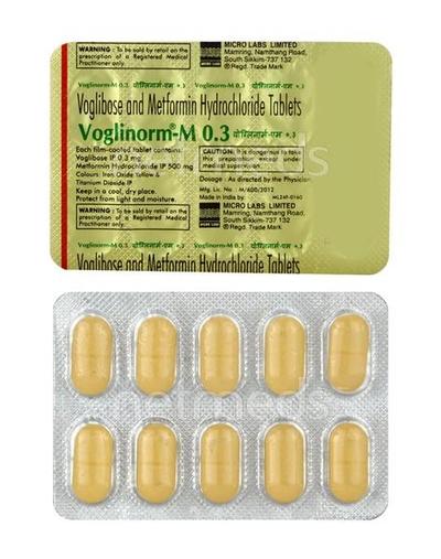 Voglinorm M 0.3mg Tablet 10'S - Diabetes-Ant
