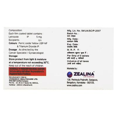 LETZOL 5 Tablet 5's - Cancer Oncology-Hor