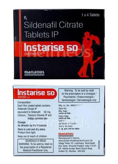 Instarise 50mg Tablet 4'S - Impotence/Erectile Dysfunction (Ed)