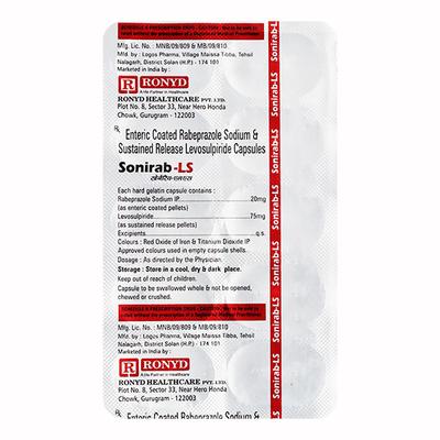 SONIRAB LS Capsule 10's - Ulcer/Reflux/Flatulence-Aaa