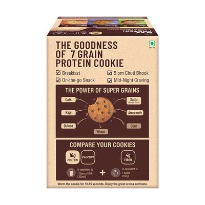 RiteBite Max Protein 7 Grain Breakfast Cookie Box - Assorted (Pack of 6 x 55 gm) - Nutritional Bars