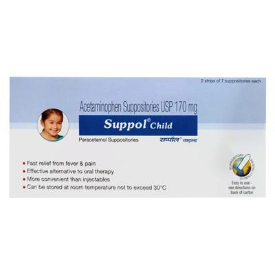 SUPPOL CHILD Suppositories 7's - Fever-Ana
