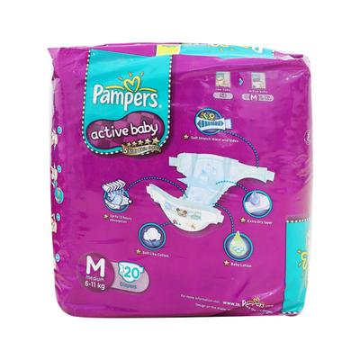 Pampers Active Baby Diapers (M) 20's - Diapers & Wipes