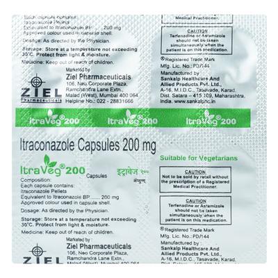 ITRAVEG 200 Capsule 4's - Fungal Infections-Anf