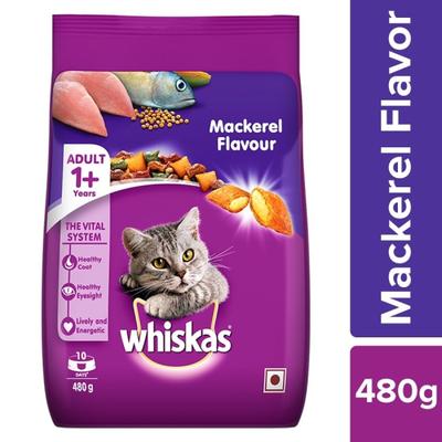 Whiskas Adult Mackerel Flavor 480 gm - Petfood