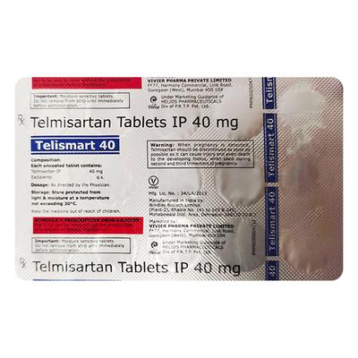 TELISMART 40mg Tablet 15's - Hypertension-Ang