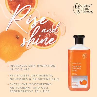 BBB Better Body Bombay Energizing Daily Body Wash- Blood Orange 300 ml - Shower Gels & Body Wash