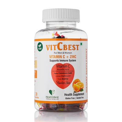 HealthBest VitCbest Vitamin C + Zinc Gummies 30's - Multi-Vitamins