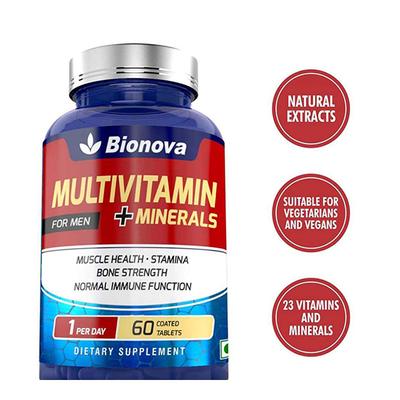 Bionova Multivitamin + Minerals for Men Tablet 60's - Multi-Vitamins