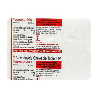 WORMKO 400 Tablet 1's - Parasitic Worms-Ant