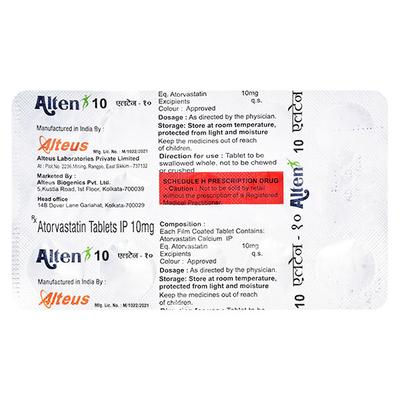 Alten 10Mg Tablet 15's - High Cholesterol-Dys