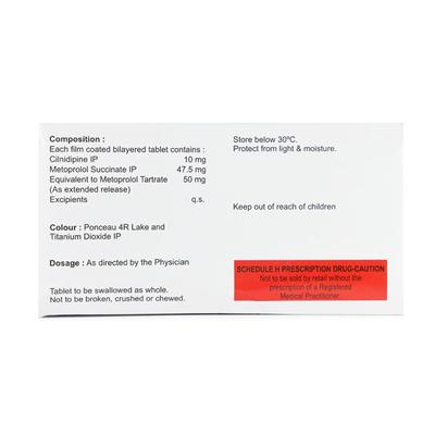Cilamet XL 10/50mg Tablet 15'S - Hypertension-Cal