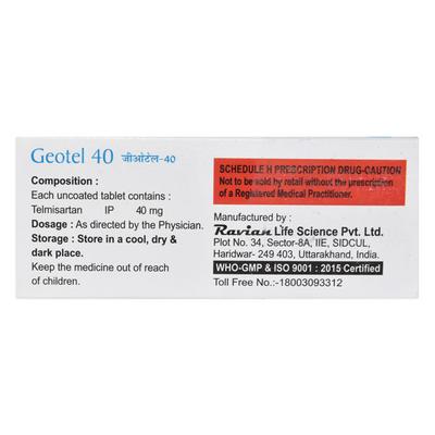 Geotel 40Mg Tablet 10's - Hypertension-Ang