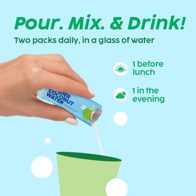 Plix Tender Coconut Water Premix Powder (Pack of 30 x 10 gm) 1's - Energy Drinks