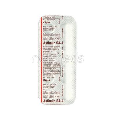 Asthalin SA 4mg Tablet 10'S - Asthma/COPD-Ast